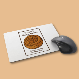 Tapis de souris humour breton Kouign-Amann sublimation - Aela Creations